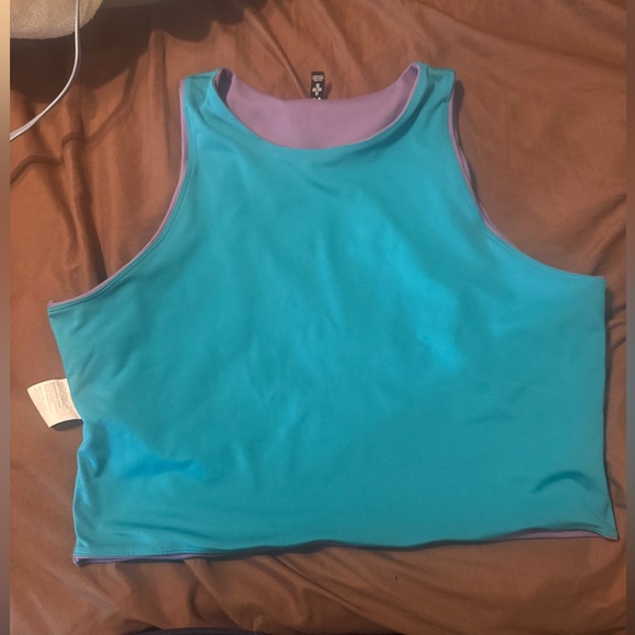 Under armour reversibles crop top in purple and teal 1x - Picture 6 of 6
